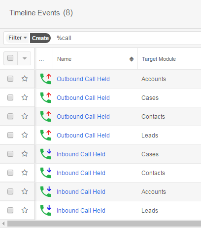 Logic Builder: How to create Timeline Viewer event for a Call in SugarCRM