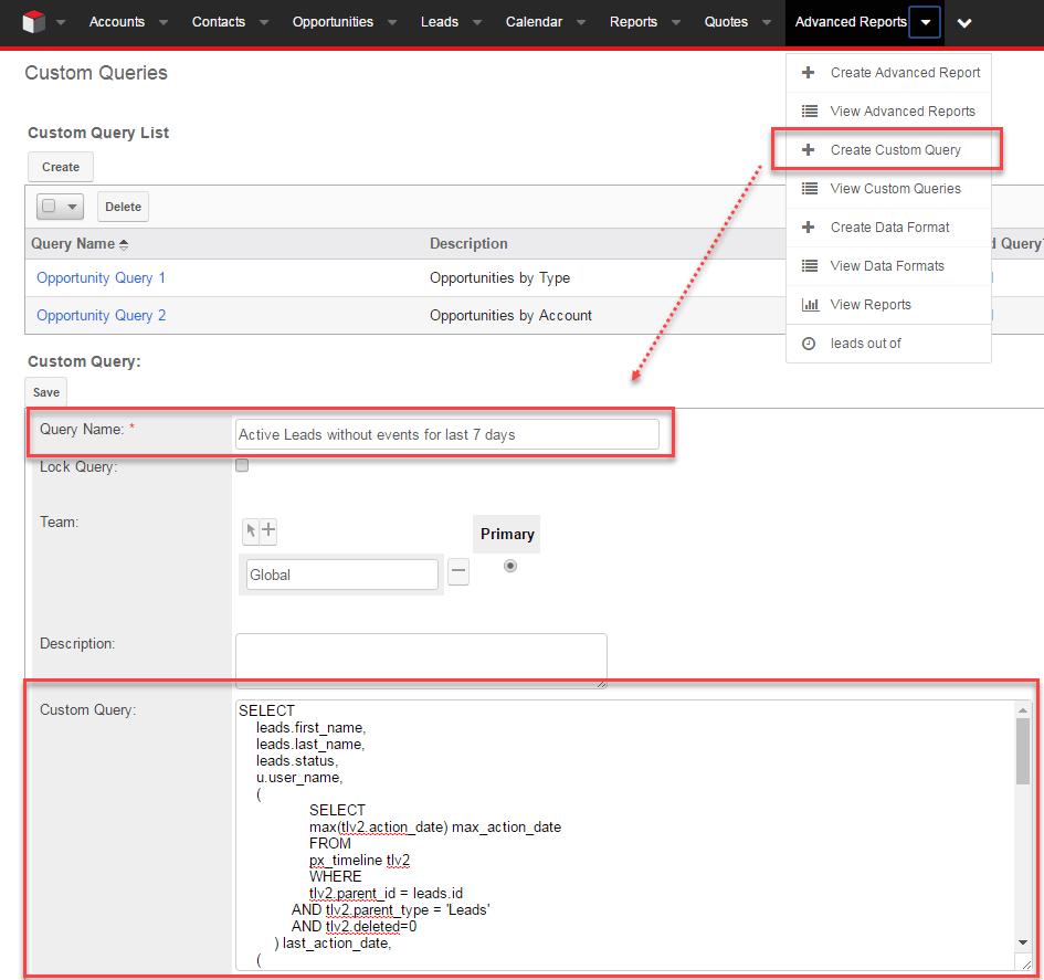 SugarCRM Tips. How to Find Customers or Leads Afforded Insufficient Attention